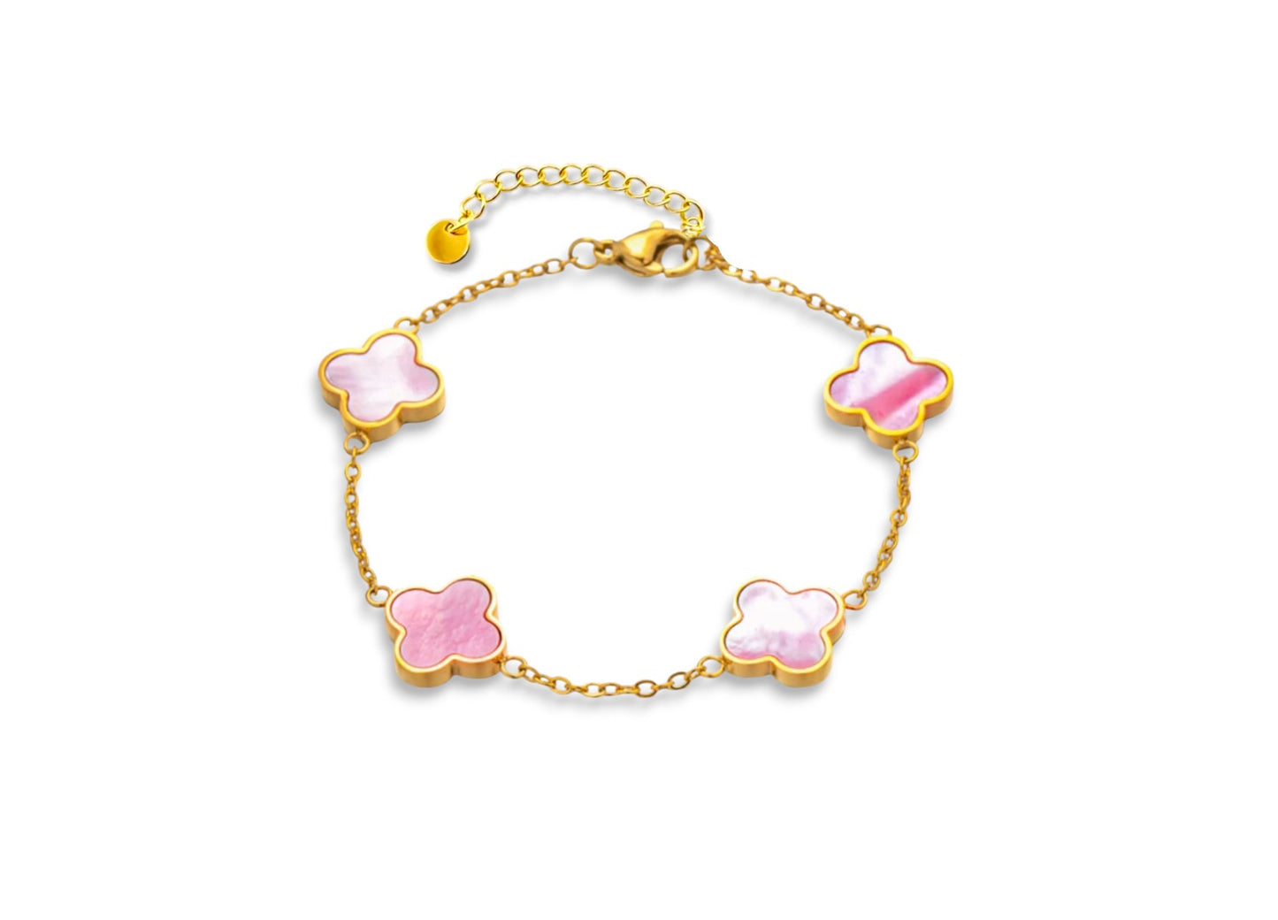 Pink Clover Armband