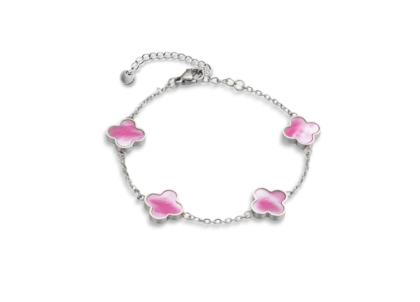 Pink Clover Armband